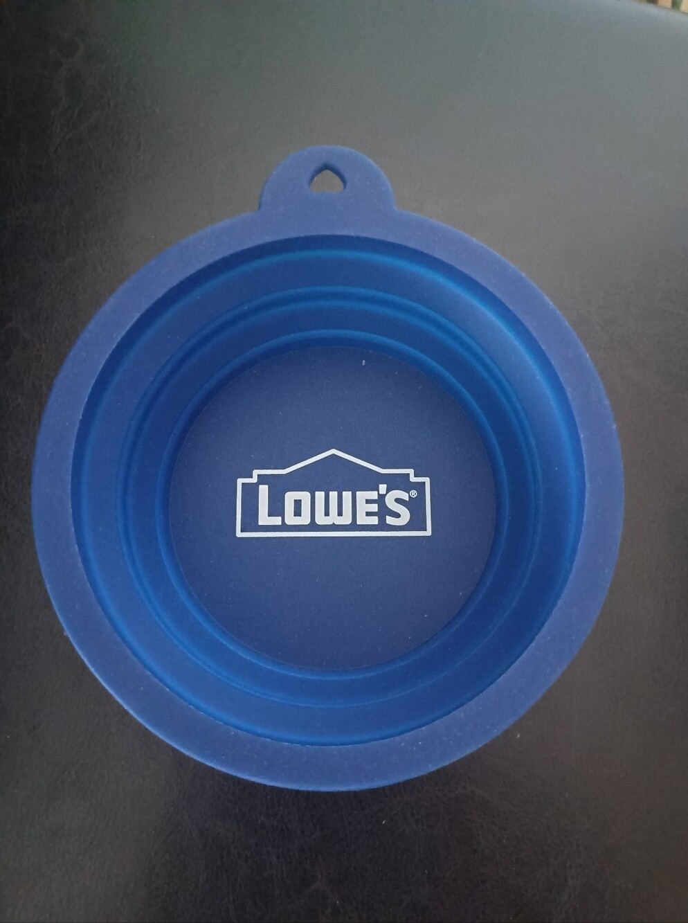 3/$10 🌟 NEW Lowe's Blue Silicone Collapsible Pet Dog Puppy Water Travel Bowl